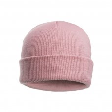 H702-P: Pink Acrylic Beanie Hat (0-12M)